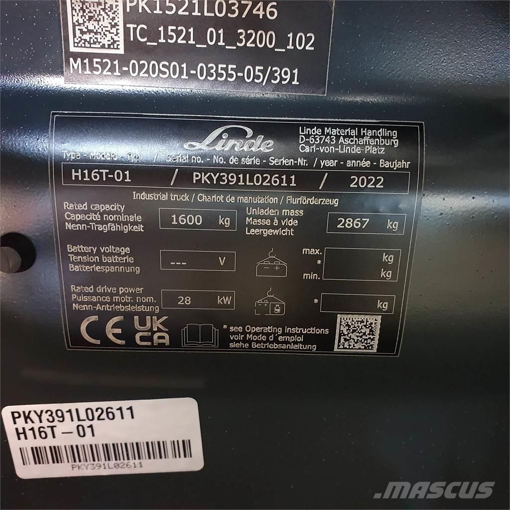 Linde H16T Carretillas LPG