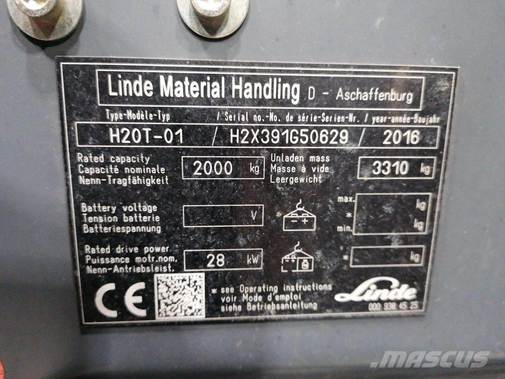 Linde H20T-01 Carretillas LPG