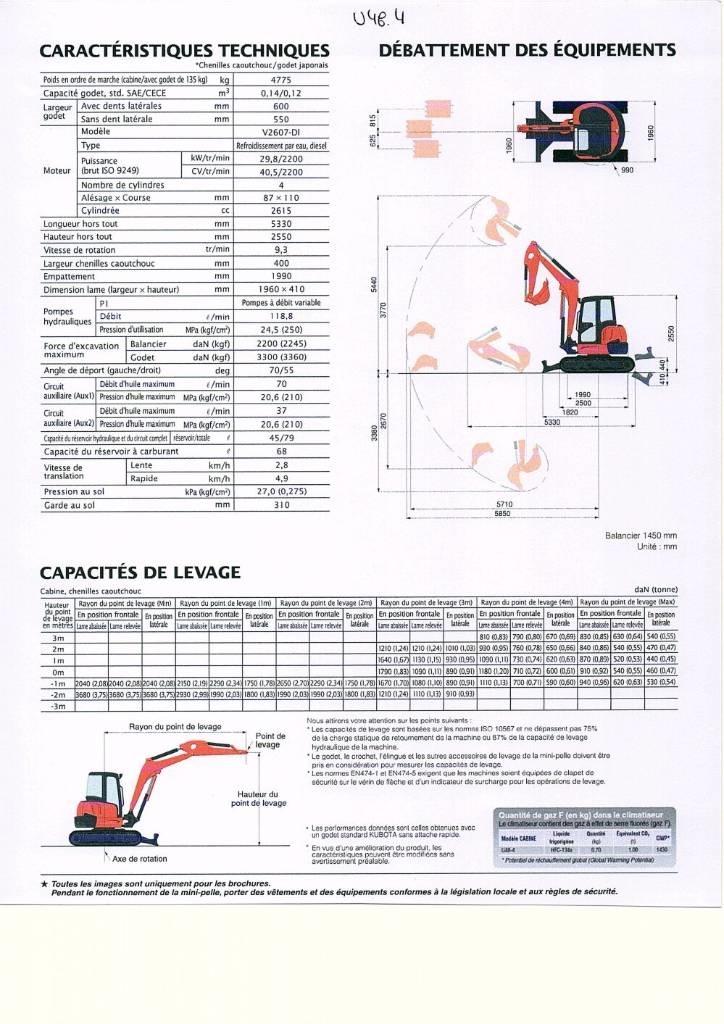 Kubota U 48-4 Mini excavadoras < 7t