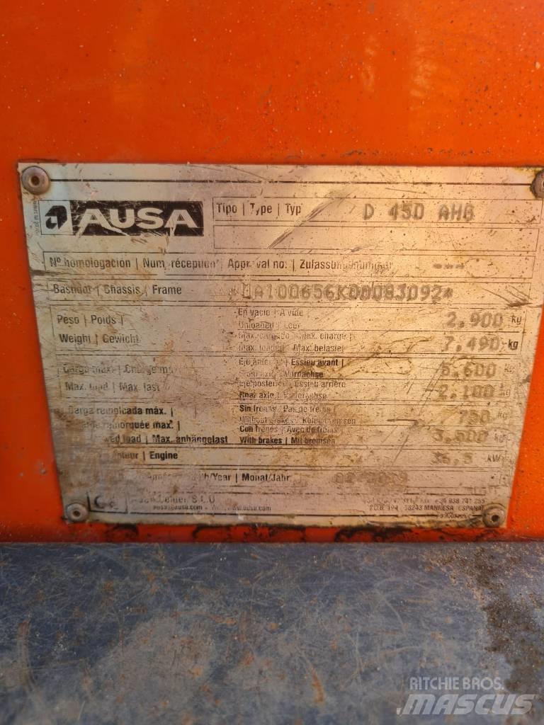 Ausa D 450 AHG Dúmpers de obra