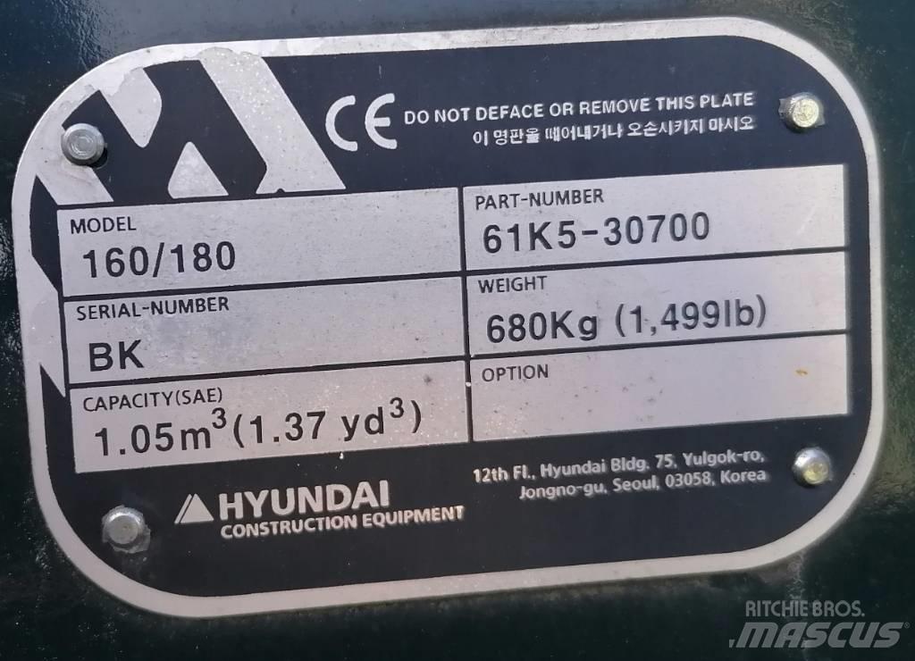 Hyundai 1.05m3_HX180 Cucharones
