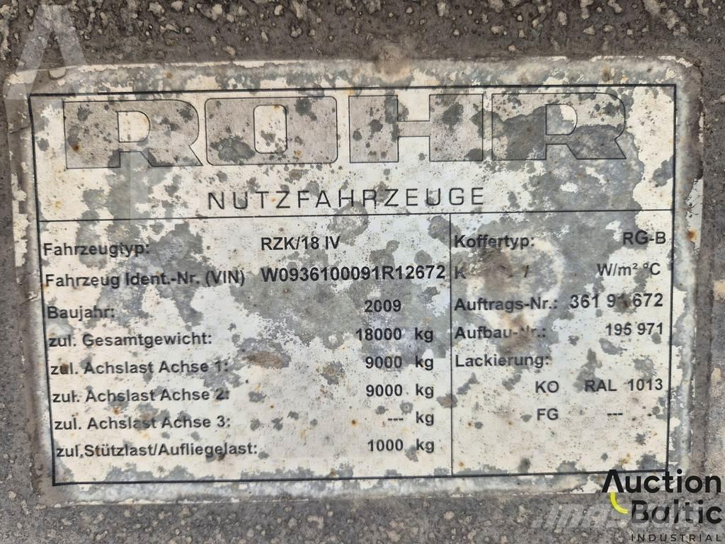 Rohr RZK 18 IV Semirremolques con caja de lona
