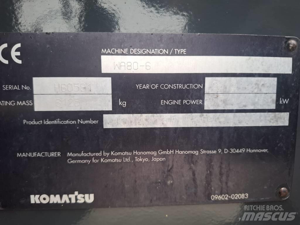 Komatsu WA 80-6 Cargadoras sobre ruedas