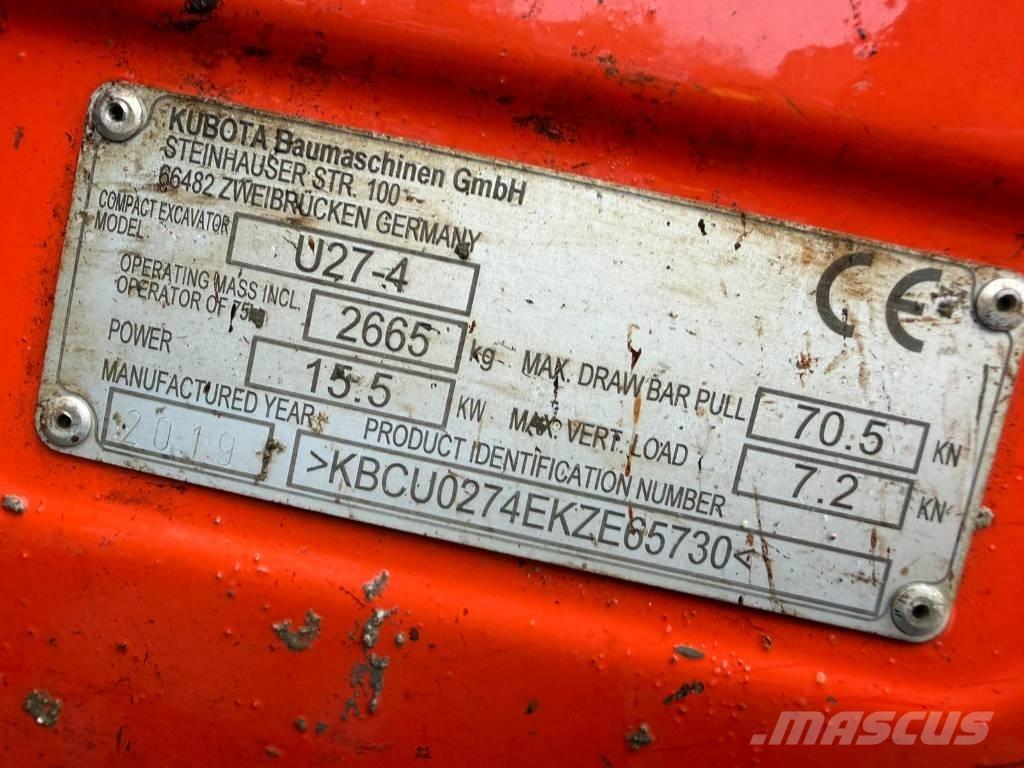 Kubota U 27-4 Mini excavadoras < 7t