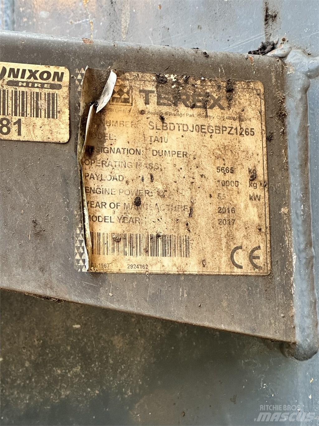 Terex TA10 Dúmpers de obra