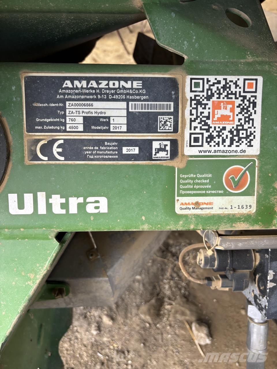 Amazone ZA TS 4200 Pulverizadores y atomizadores