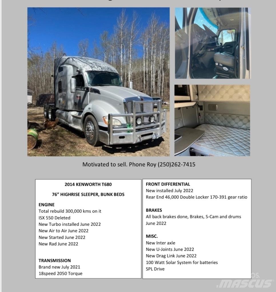 Kenworth T680 Cabezas tractoras
