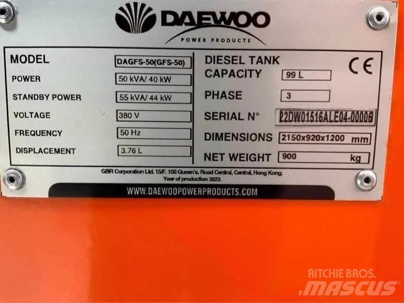 Daewoo DAGFS-50 Generadores diesel