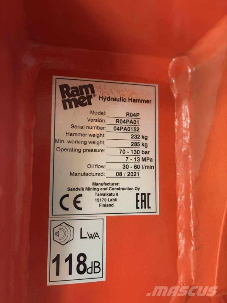 Rammer R04P Martillos hidráulicos