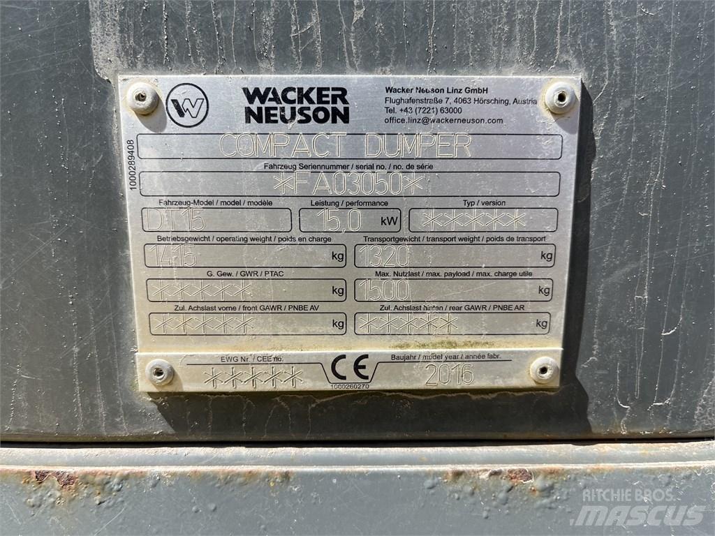Wacker Neuson DT 15 Dúmpers de obra