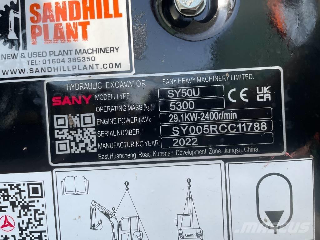 Sany SY 50 U Mini excavadoras < 7t