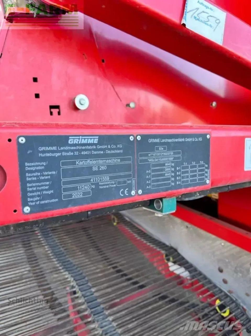 Grimme se260 Equipos para patatas - Otros