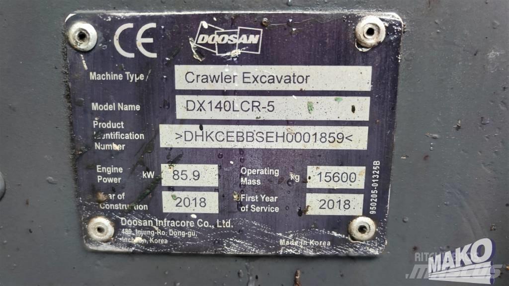 Doosan DX 140 LCR Excavadoras de cadenas