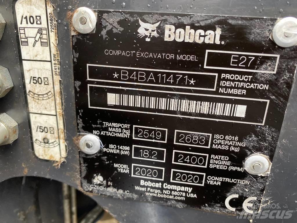 Bobcat E 27 Z Mini excavadoras < 7t