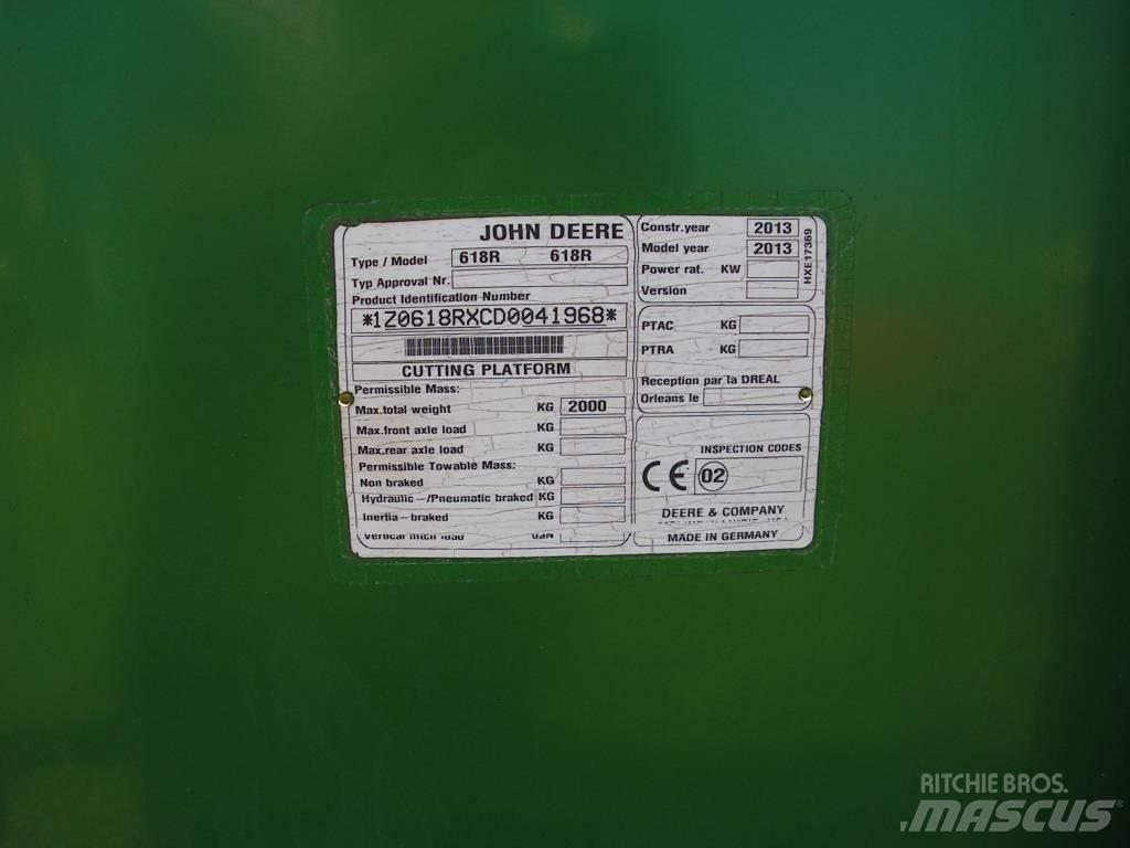 John Deere 618 R Cabezales de cosechadoras combinadas