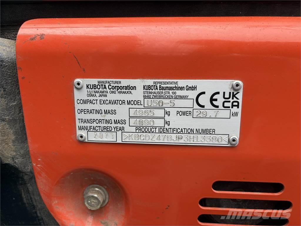 Kubota U50-5 Mini excavadoras < 7t