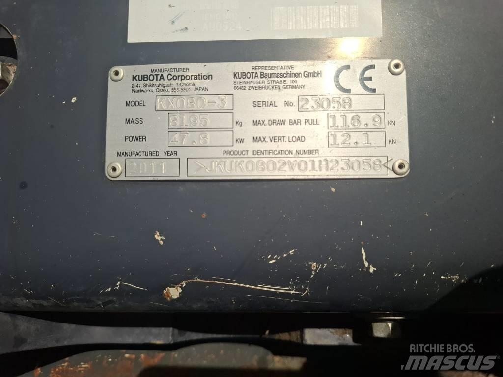 Kubota KX 080-3 Excavadoras 7t - 12t