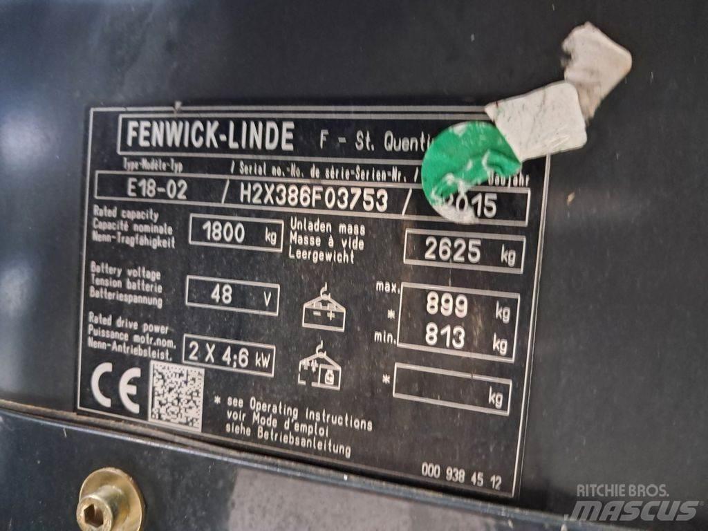 Linde E18-02 Carretillas de horquilla eléctrica