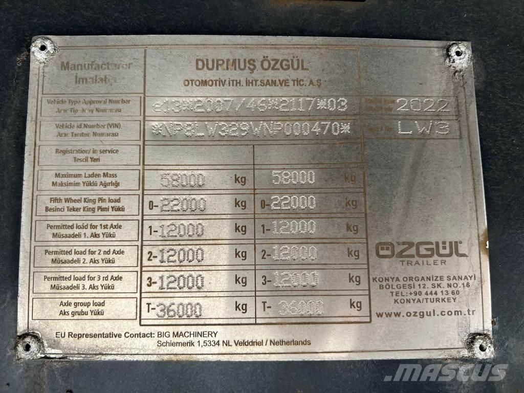 Ozgul LW3 EU 1SS Semirremolques de góndola rebajada
