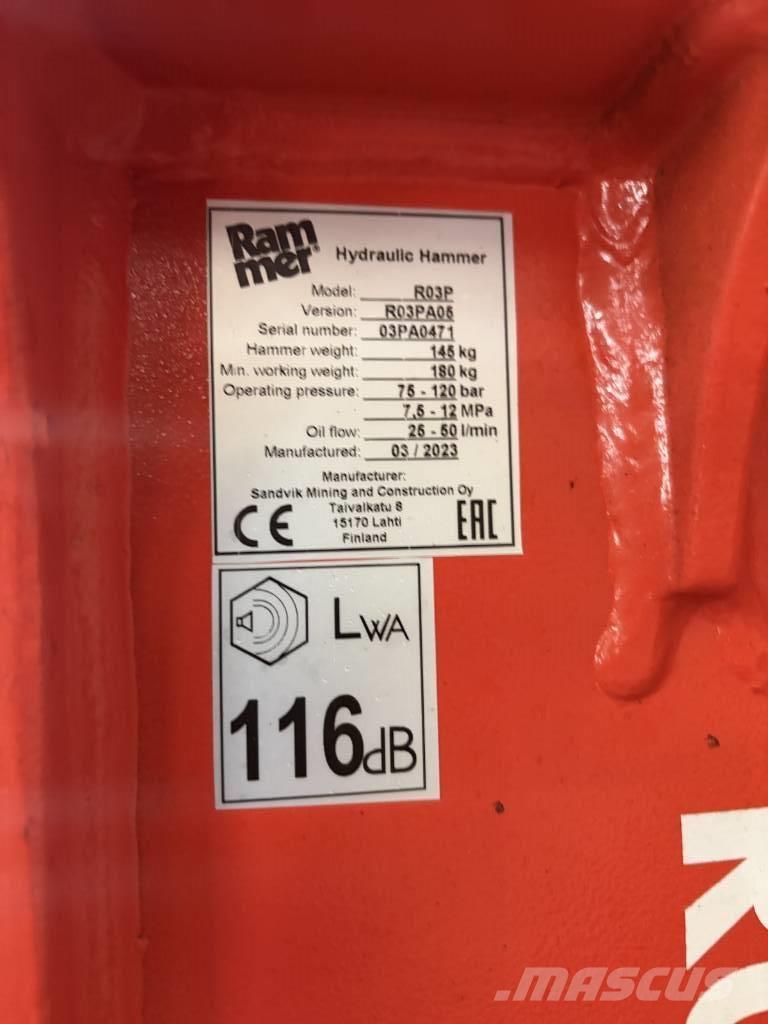 Rammer R03P Martillos hidráulicos