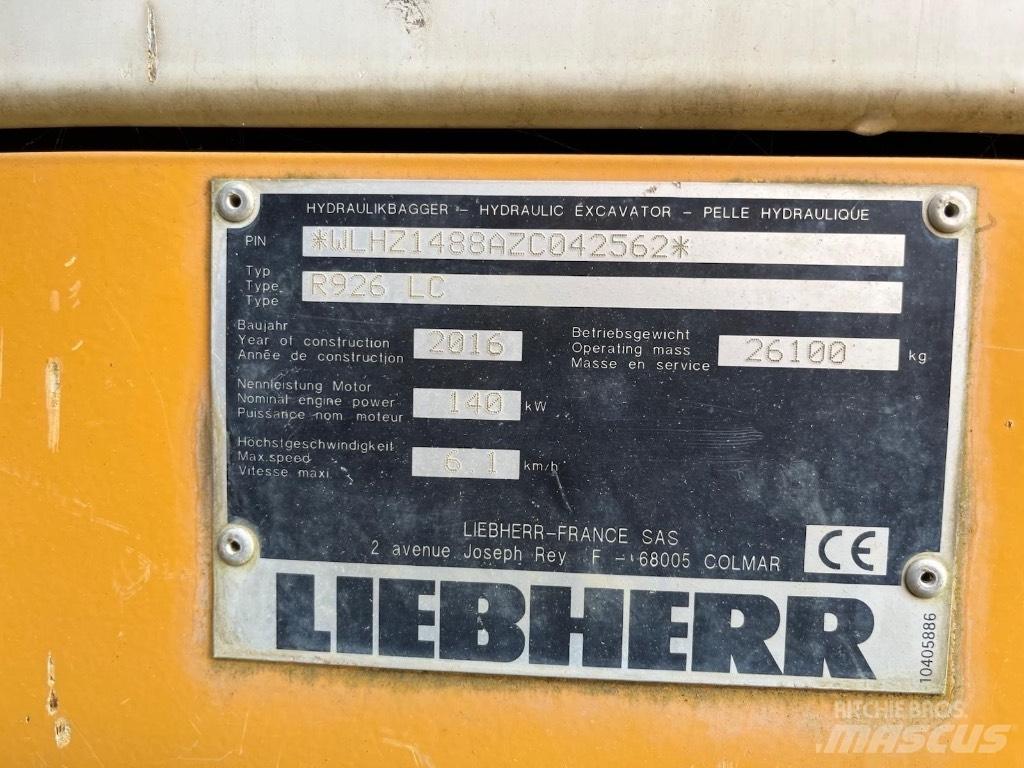 Liebherr 926 Excavadoras de cadenas