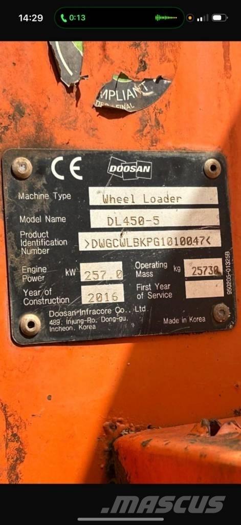 Doosan DL 450-5 Cargadoras sobre ruedas