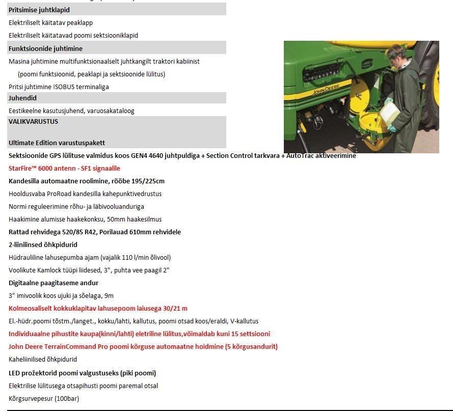 John Deere R 962i Pulverizadores arrastrados