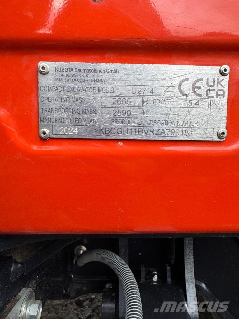 Kubota U 27-4 Mini excavadoras < 7t