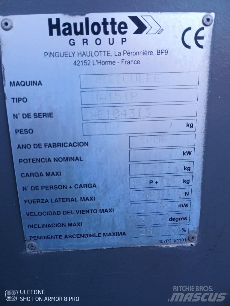 Haulotte HA 15 IP Plataforma de trabajo articulada