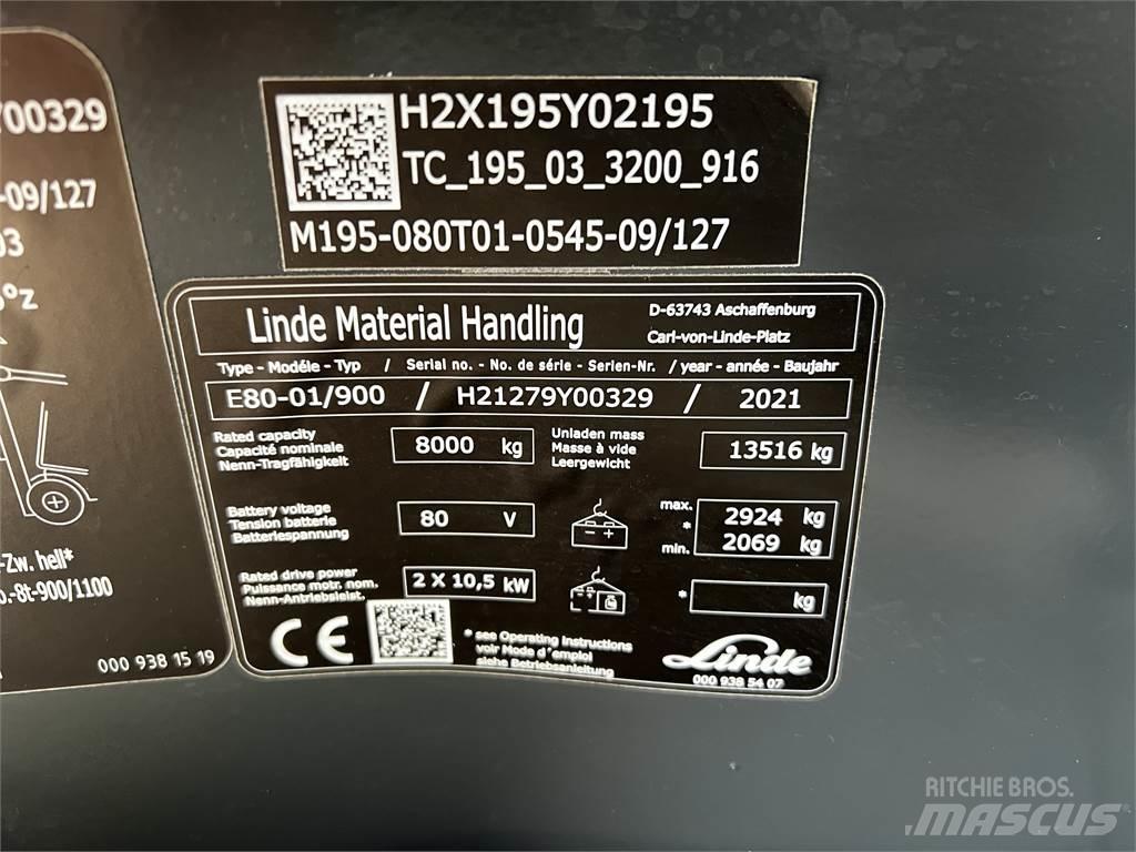 Linde E80/900 Carretillas de horquilla eléctrica