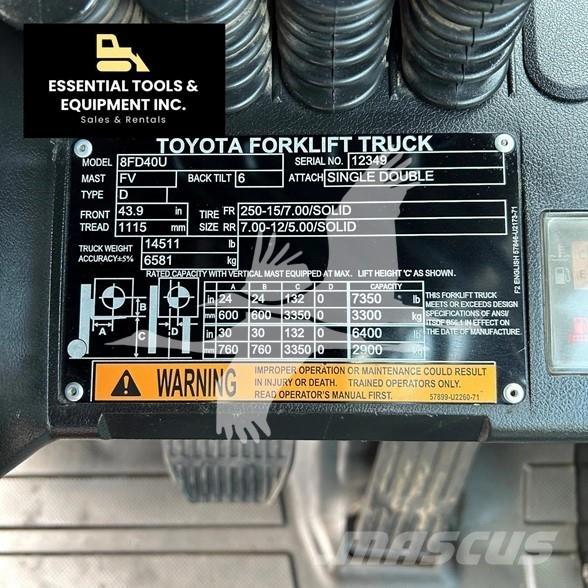 Toyota 8FD40U Carretillas diesel