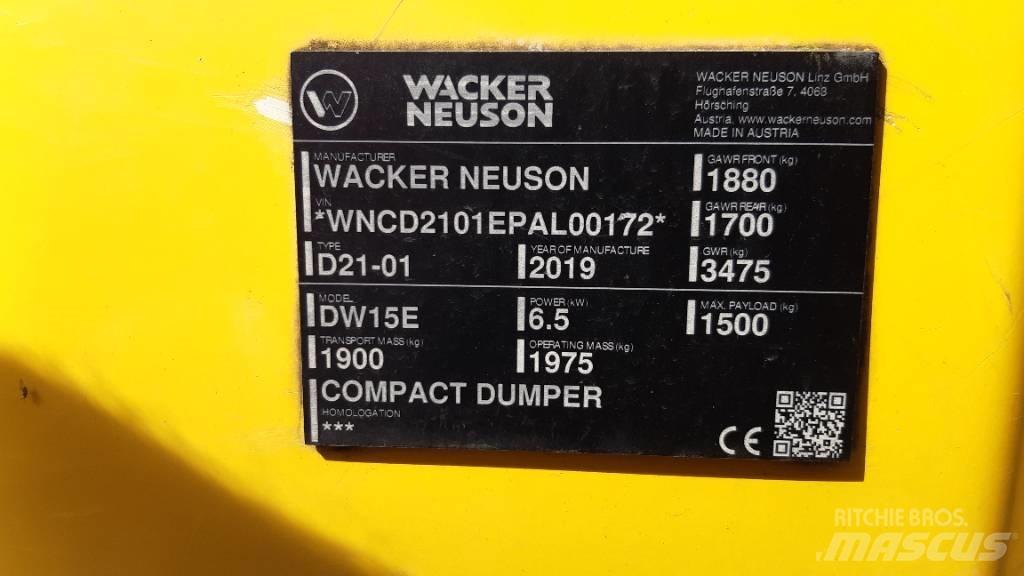 Wacker Neuson DW15e Dúmpers de obra