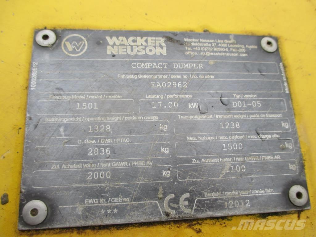 Wacker Neuson 1501 Dúmpers de obra