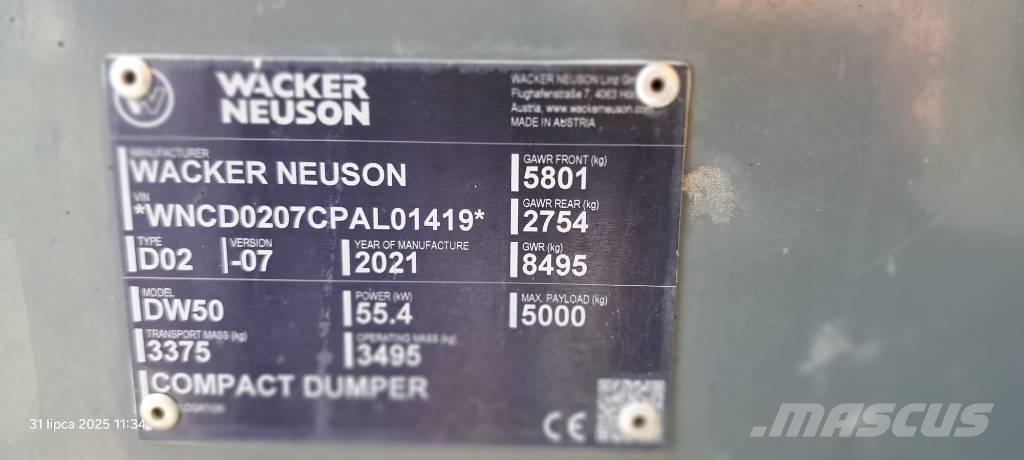 Wacker Neuson DW 50 Dúmpers de obra