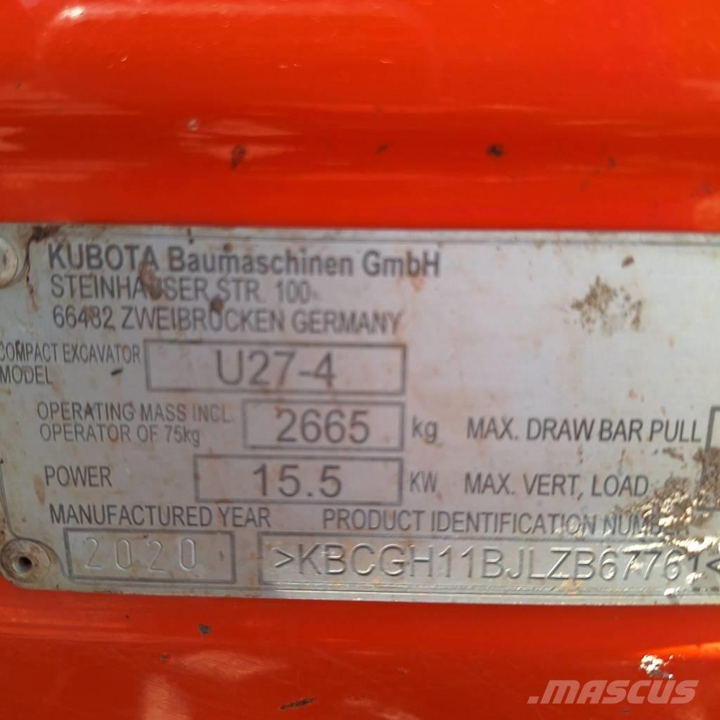 Kubota U 27-4 Mini excavadoras < 7t