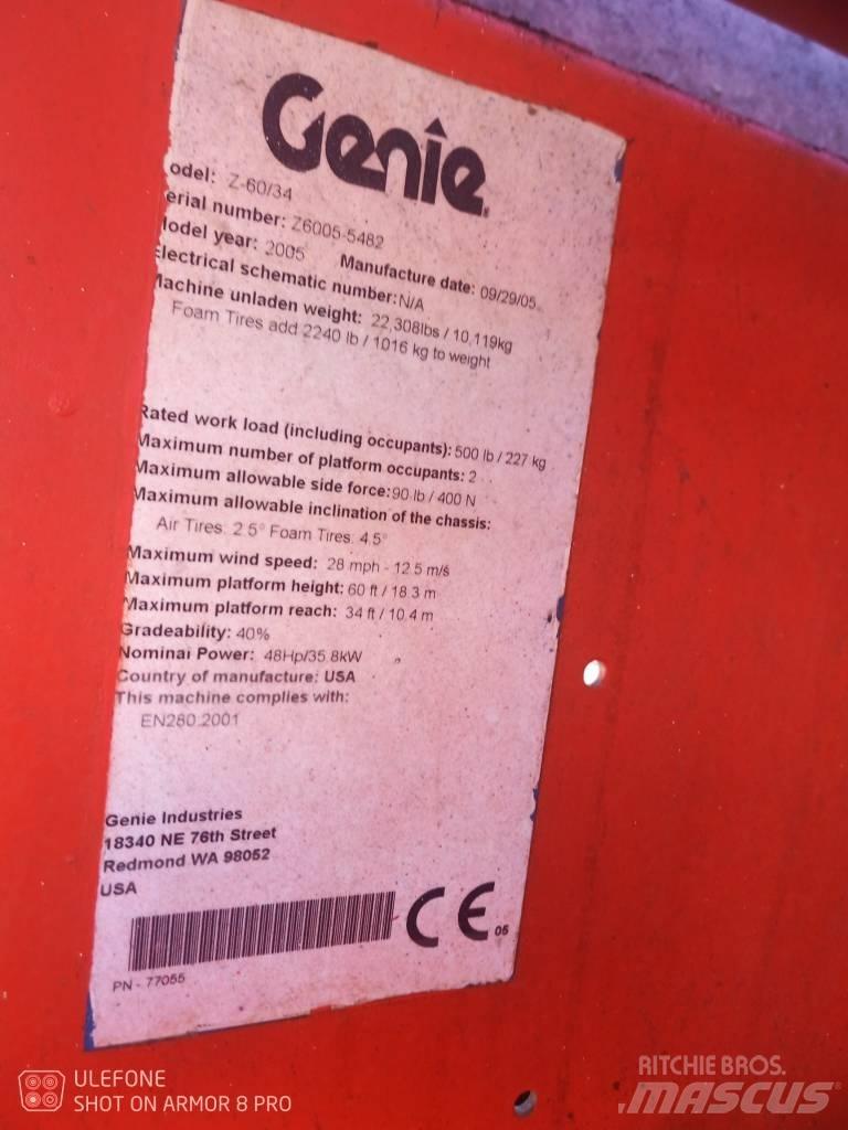 Genie Z 60/34 RT Plataforma de trabajo articulada