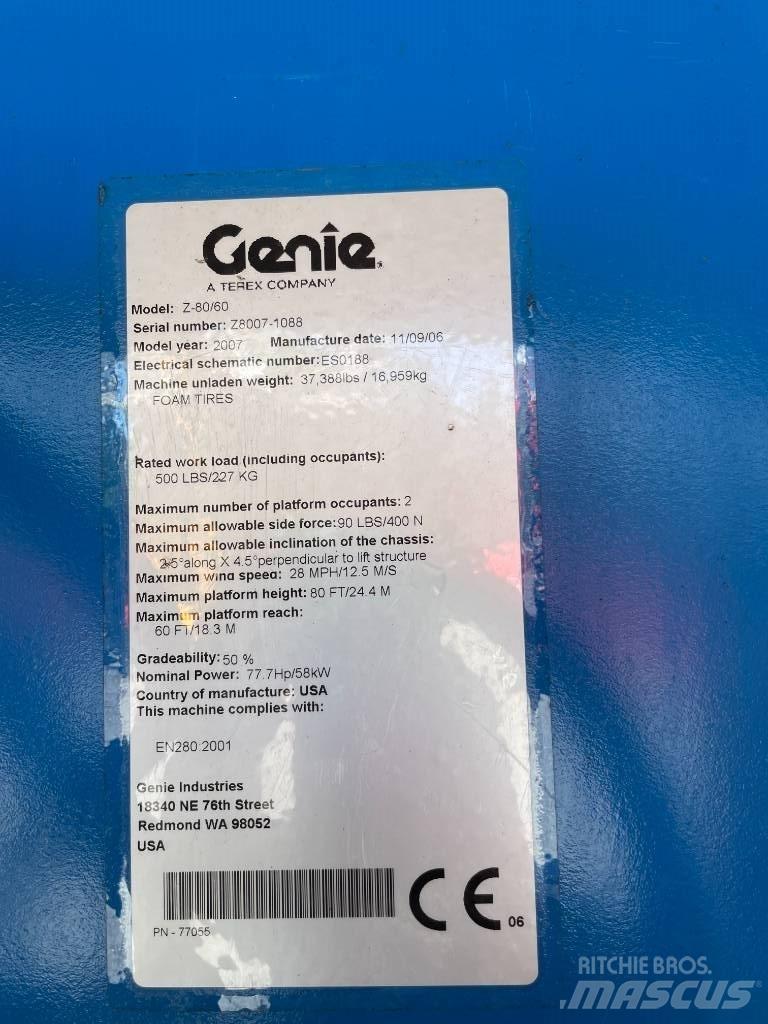 Genie Z 80/60 Plataforma de trabajo articulada