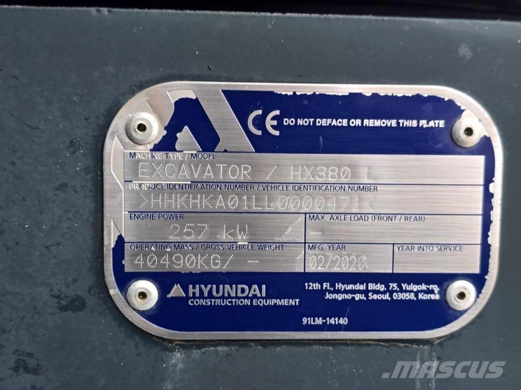 Hyundai HX 380 L Excavadoras de cadenas