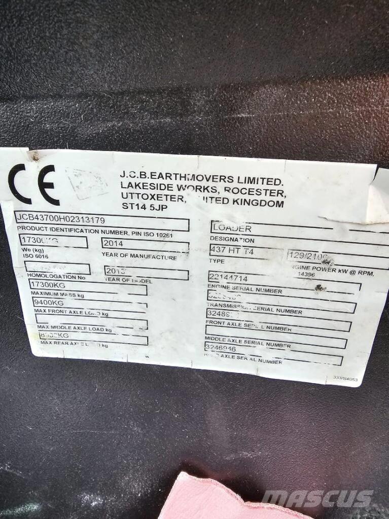 JCB 437 HT Cargadoras sobre ruedas