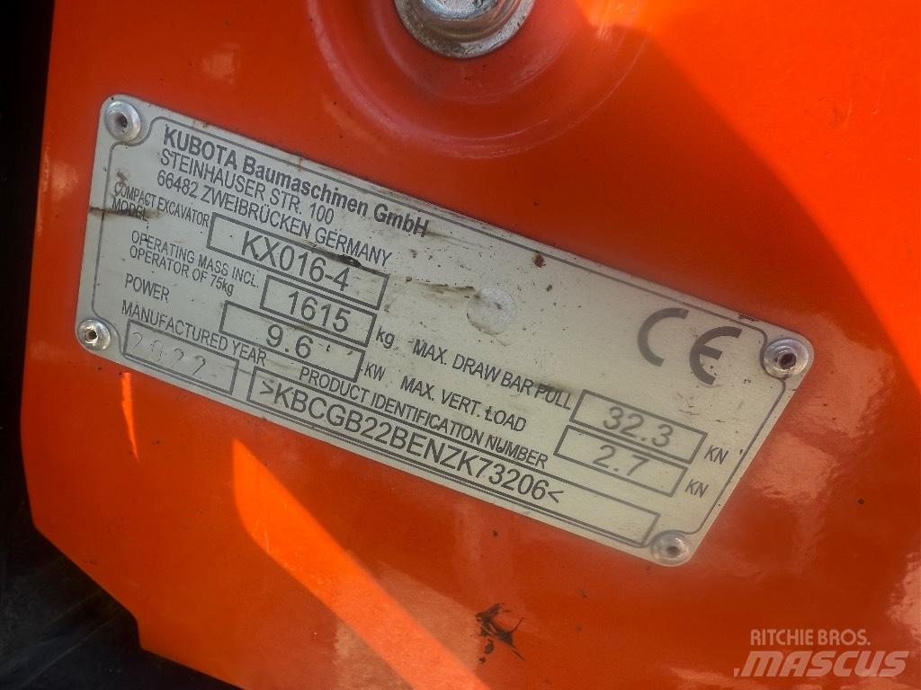 Kubota KX 016-4 Mini excavadoras < 7t