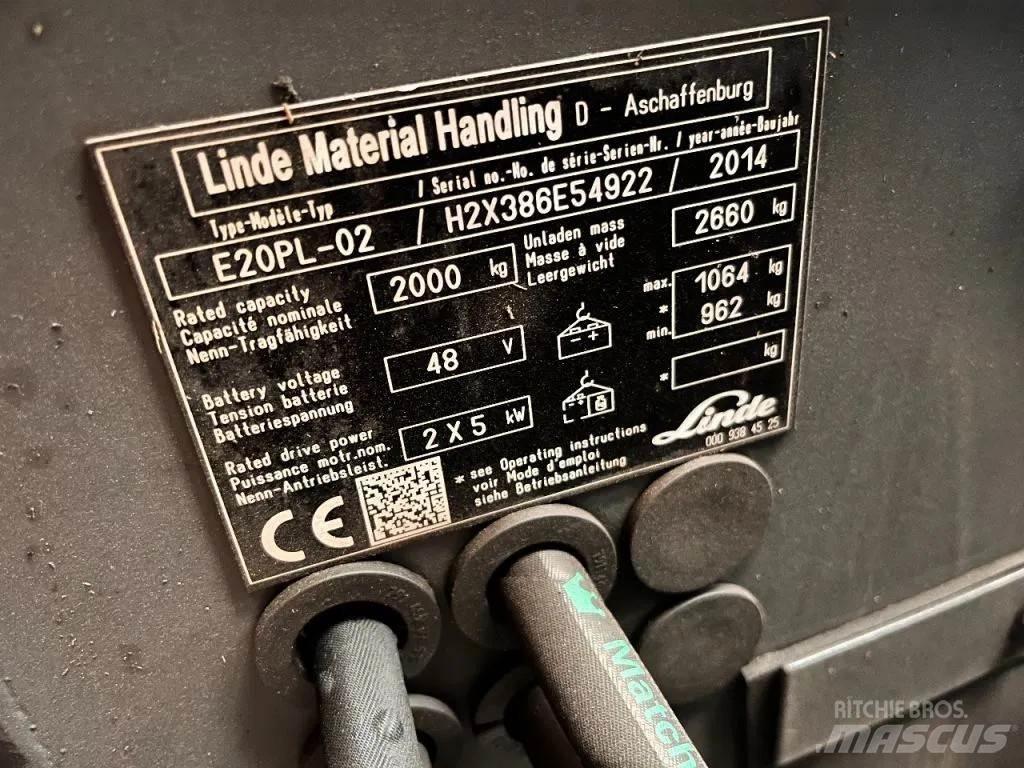 Linde E20PL-02 Carretillas de horquilla eléctrica