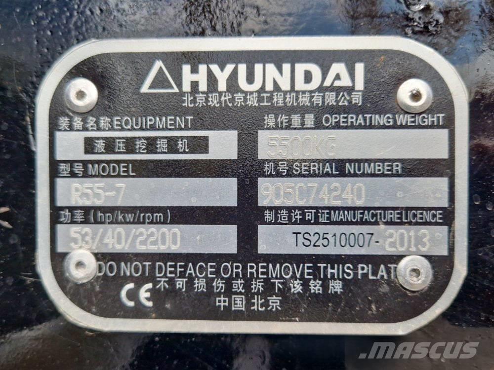 Hyundai R 155-7 Mini excavadoras < 7t