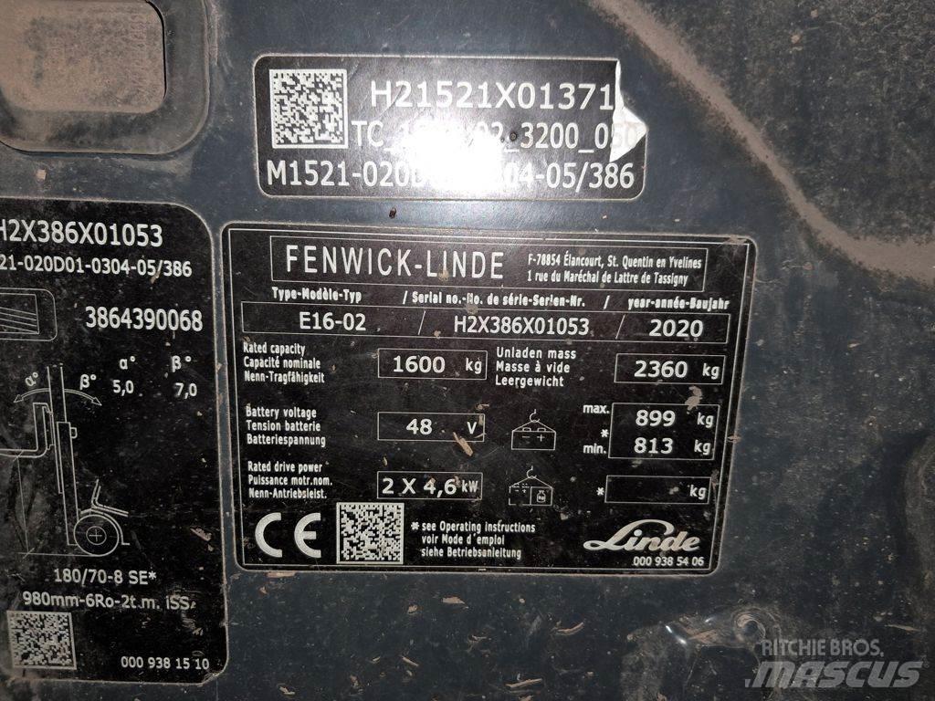 Linde E16-02 Carretillas de horquilla eléctrica