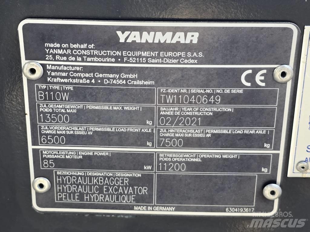Yanmar B 110 W Excavadoras de ruedas