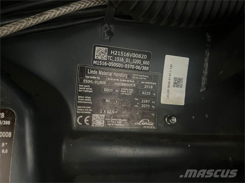 Linde E50HL-01 / 600 Carretillas de horquilla eléctrica