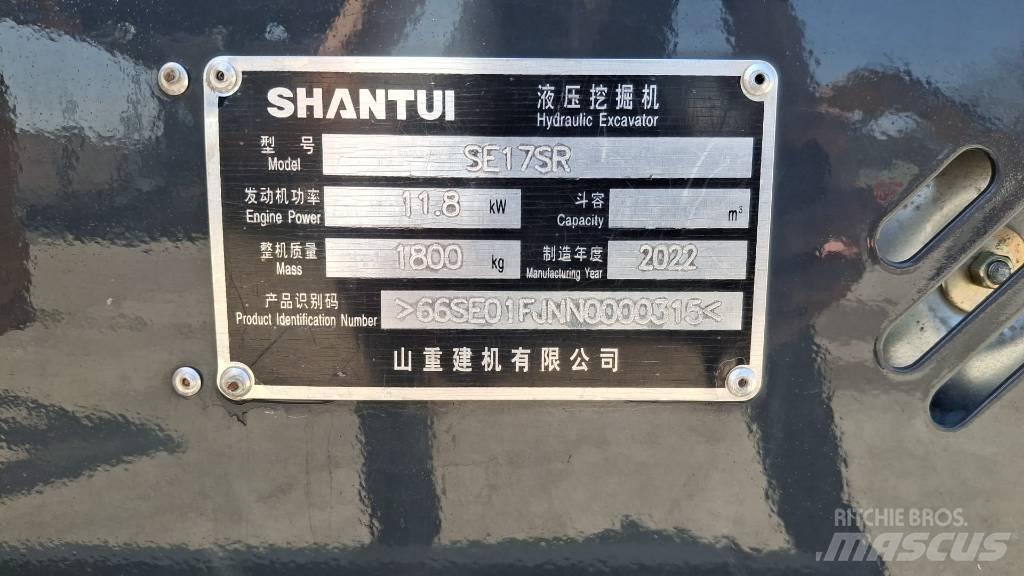 Shantui SE 17 SR Mini excavadoras < 7t