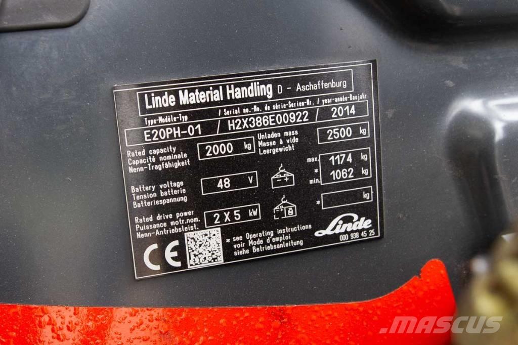 Linde E 20 Carretillas de horquilla eléctrica