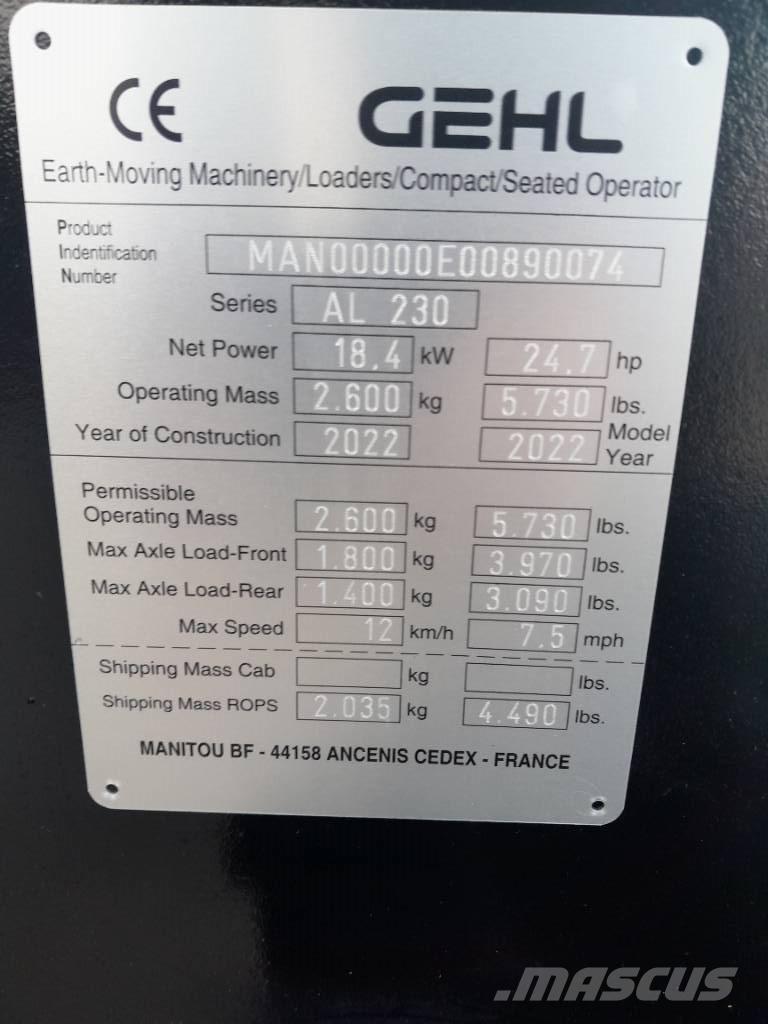 Gehl AL230 Cargadoras multifunción