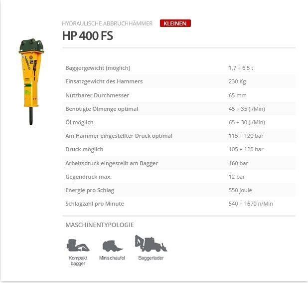 Indeco HP 400 FS Martillos hidráulicos