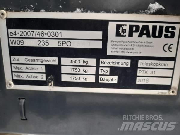 Paus PTK 31 Grúas articuladas y otra maquinaria de elevación